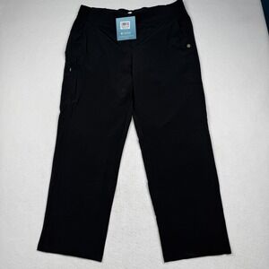 Coolibar Pants Womens XL Black Pellaro Travel UPF 50+ Ankle Pull On Stretch